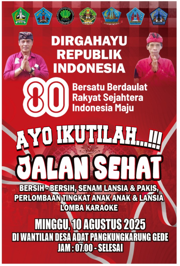AYO IKUTI JALAN SEHAT SEMARAK HUT RI KE-80